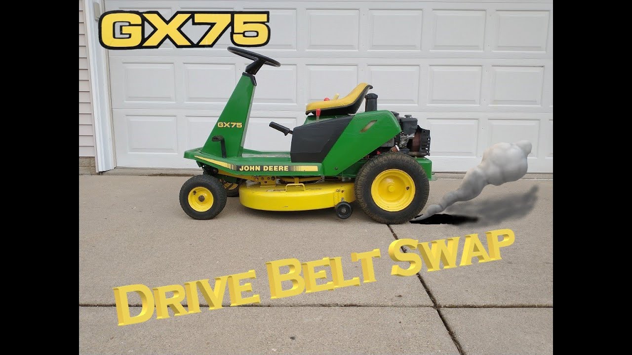 How To Change The Drive Belt On A John Deere Gx75 Youtube