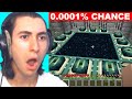 Reacting to Minecraft's luckiest moments OF ALL TIME...