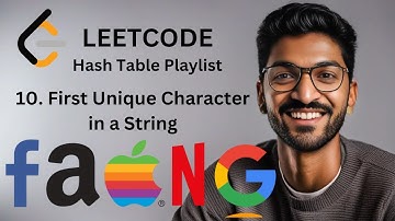 387. First Unique Character in a String | #10 | Hash Table Playlist #hashtable #leetcode #algorithms