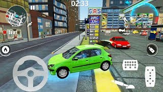 Compact City Car Peugeot 206 Driving - Chasing Villains - Android Gameplay screenshot 2