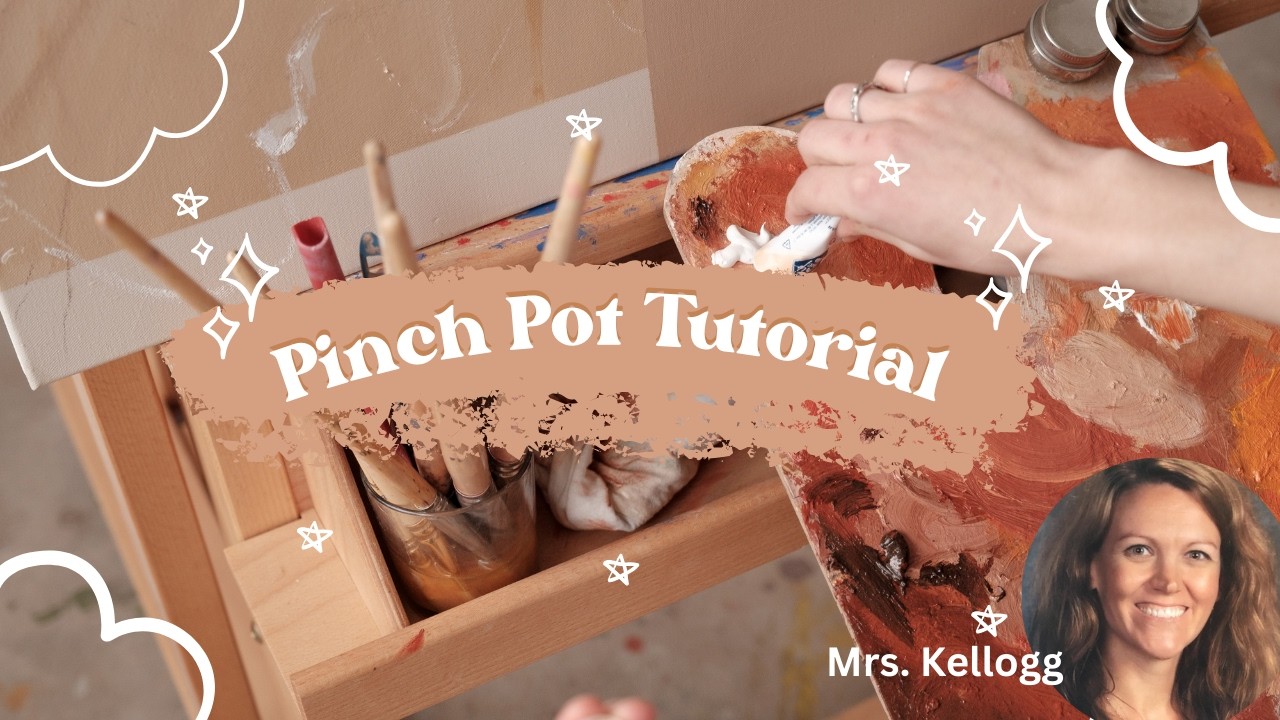 Beginner Air Dry Clay Pinch Pot Tutorial!  Great for Homeschool!