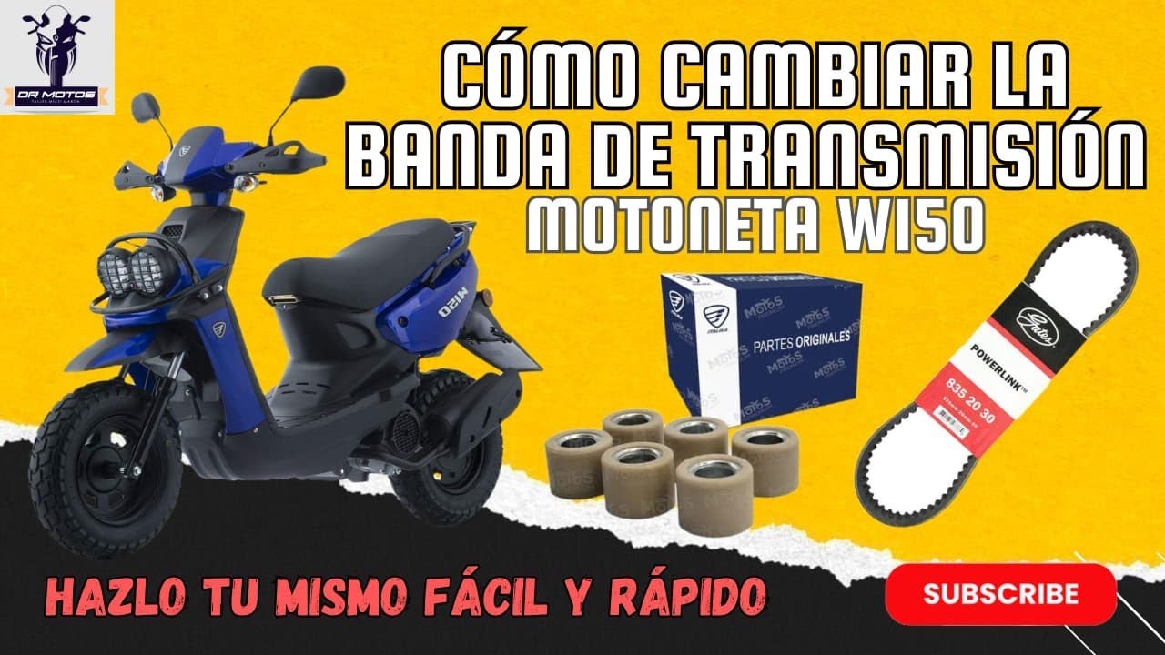 Como cambiar la banda de motoneta Italika ws150 