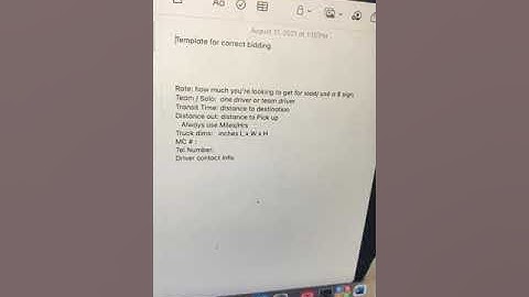 How to correctly Bid on a load