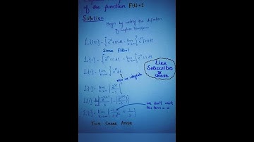 Laplace Transform of 1 | short video