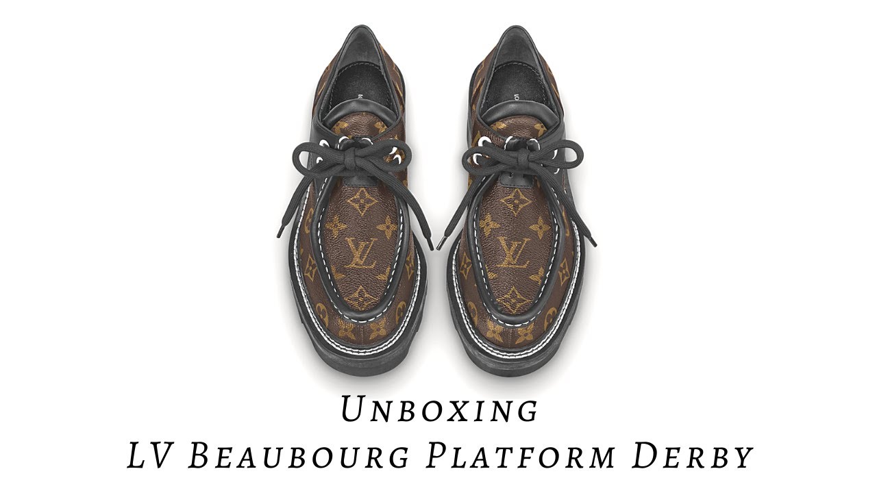 🌟Rockin Louis Vuitton Beaubourg Platform shoes Derby Runway 2019!!!🌟