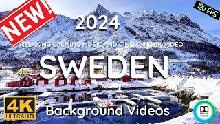 SWEDEN 8K CINEMATIC ULTRA HD DRONE MOVIES - 8K RELAXING BACKGROUND VIDEOS
