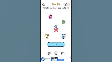 #Brainout Level 36, what 3 numbers add up to 12