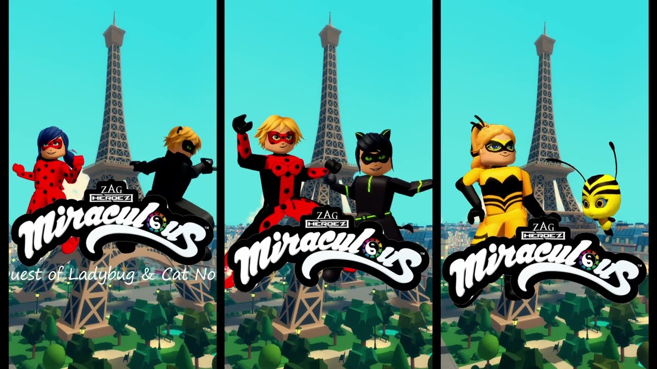 ladybug mr bug queen bee opening side by side on Roblox RP