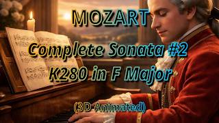 Mozart - Complete Sonata#2 K280 in F Major(3D Animated)