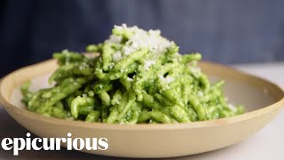 The Trick to Making Perfect, Healthy Pesto Pasta | Italian-ish | Epicurious