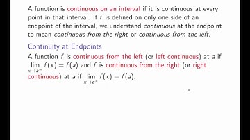 Section 2.5: Continuity