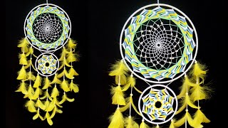 DIY Macrame Wall Hanging Dream Catcher | Wall Hanging Craft Ideas Home Decor | My project #1