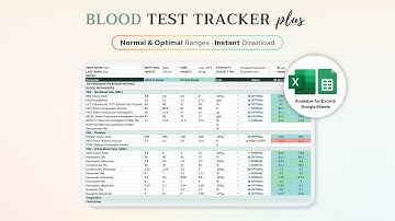 Blood Test Results Tracker DEMO – Optimal Ranges | Google Sheets & Excel