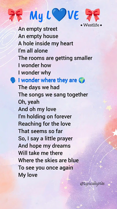 My Love 🎵 - Westlife | Heartfelt 90s Classic #Westlife