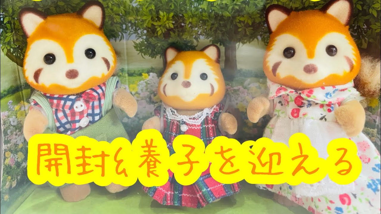 シルバニアファミリーレッサーパンダファミリーの開封&養子縁組