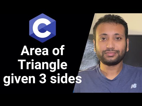 C programming Bangla Tutorial 5.42 : ত্রিভুজের ৩ বাহুর দৈর্ঘ্য এর ক্ষেত্রফল নির্ণয়ের জন্য C program