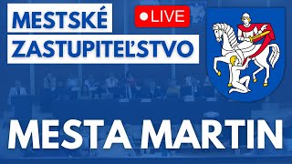 NAŽIVO: Mestské zastupiteľstvo mesta Martin dňa 21.11.2025