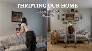 Curating a THRIFTED Home & MASSIVE Thrift Haul (VINTAGE WESTERN Style)