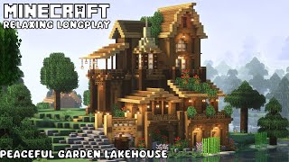 Minecraft Relaxing Longplay   Peaceful Garden Lakehouse (No Commentary)