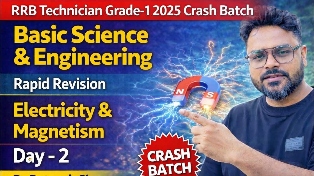 || RRB Technician Grade-1 || Rapid Revision Batch || Electricity & Magnetism -2 || By Ratnesh Sir