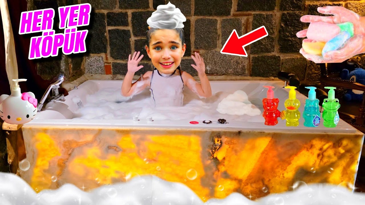 ELİF SİNEM DEV JAKUZİYİ KÖPÜK İLE DOLDURDU ‼️ ANNEM ÇOK KIZDI KIŞKIRTMA YAPTI !! 