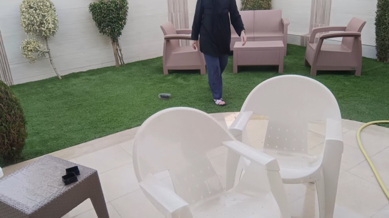 روتين في الجردة 🌲🪴بخلت عليهم وبعد عملت courage و غسلتهم محلاها الحاجة كيف تنظاف 🌟