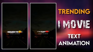 Trending IMovie Wipe Text Animation | Alight Motion Video Editing | iMovie Lyrics Edit Android