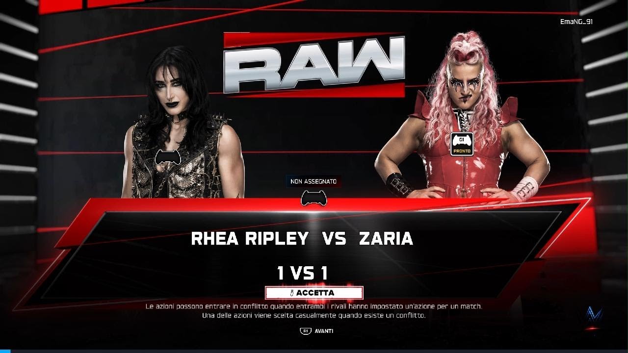 WWE 2K26 - Rhea Ripley vs Zaria - Universe Mode - PT.1