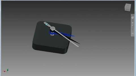 Inventor part assembley of gear box and clock hands