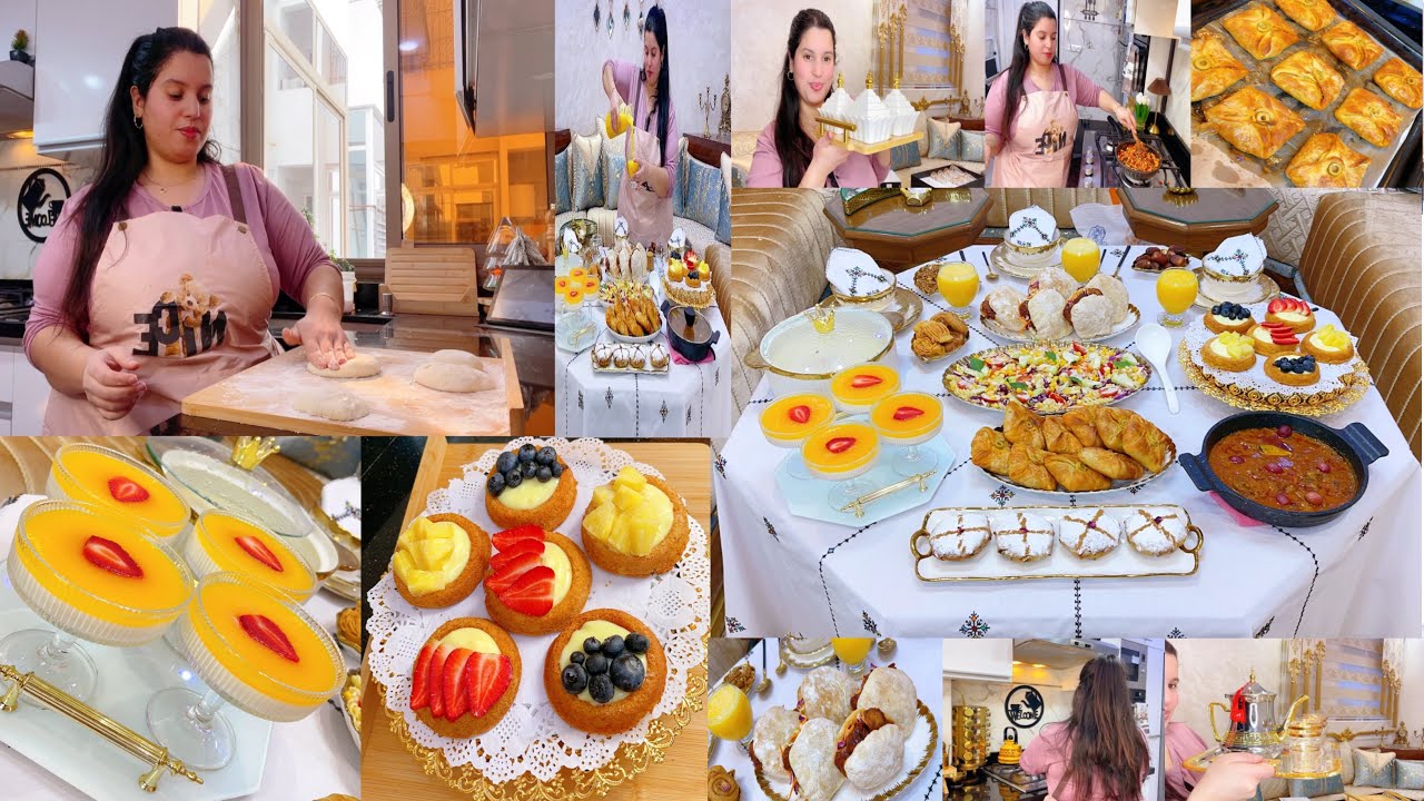 روتين رمضاني🌛طاولة فطور متنوعة مسمن معمر خبيزات معمرين ميني كيك تحلية الباناكوتا عصير مشمش مجفف