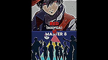 Manga Red vs master 8 trainers | who is strongest #shorts #pokemon