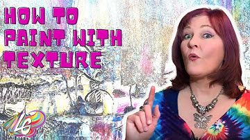 Easy textured abstract painting using modelling paste / 