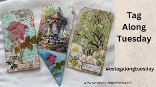 #estagalongtuesday MOST UNUSUAL TAGS MADE FROM VINTAGE TIME CARDS