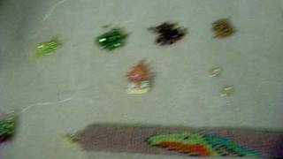 Grovyle Bracelet, Quilava Keychain, and Unfinished Sonic Landscape Bracelet