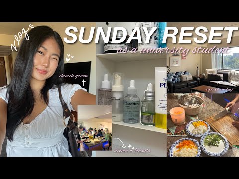 what my SUNDAY looks like as a COLLEGE student// sunday reset:)