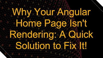 Why Your Angular Home Page Isn