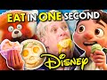 Eat In One Second - Disney Foods! | People Vs. Food