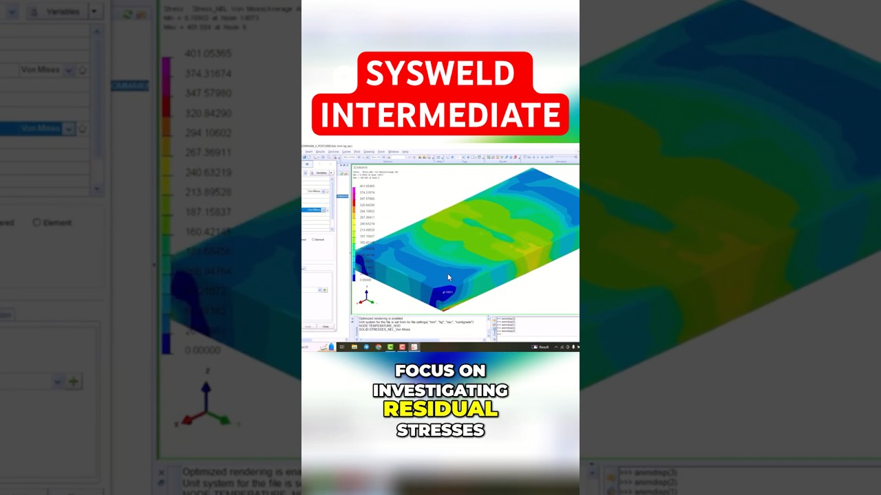 Остаточное напряжение SYSWELD в 3D-сварке — упрощенно! 