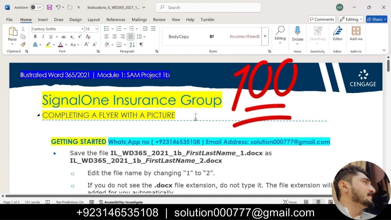 Illustrated Word 365/2021 | Module 1: SAM Project 1b 