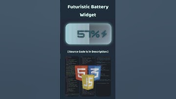Futuristic Battery Widget | #html #css #js #bintscripts