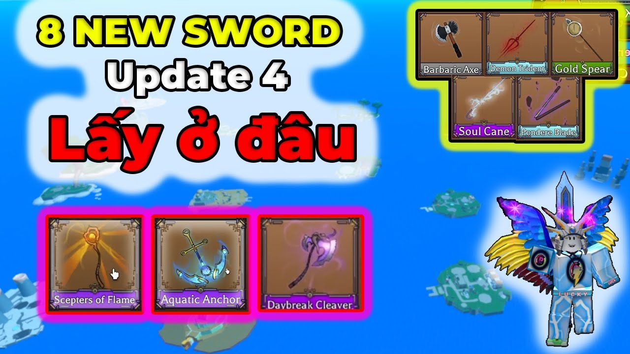 Lấy 8 Sword Mới King Legacy Update 4 || 6 Vị Trí Spawn Hydra Seaking -  Youtube