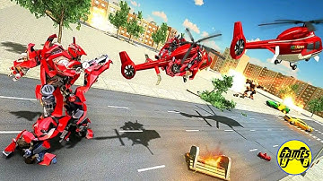 Helicopter Robot Transformation Battle War - Android Gameplay