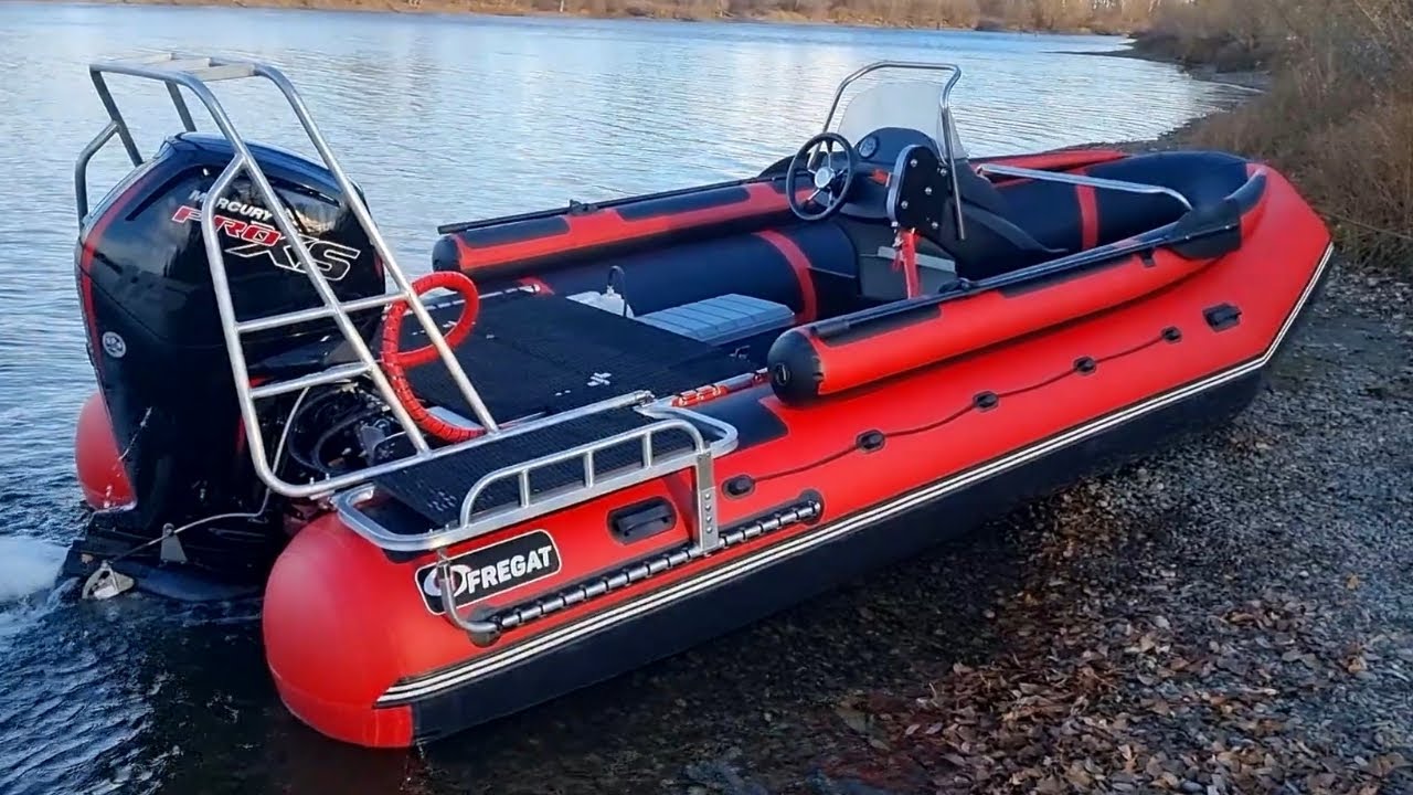 Лодка ПВХ ФРЕГАТ 520 Jet + Mercury 115 Pro XS! Лодка для рыбалки от СТИХИЯ ВОДЫ Абакан