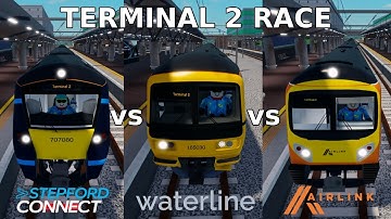 AIRPORT TERMINAL 2 RACE | Connect vs Airlink vs Waterline | Stepford County Railway