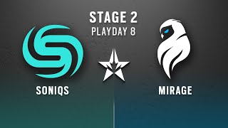 Soniqs vs Mirage (#InNyxWeTrust) \/\/ North American League 2022 - Stage 2 - Playday #8