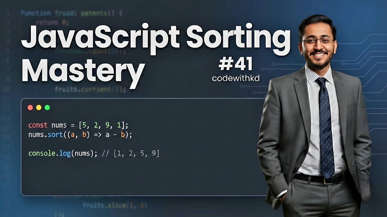 JavaScript Array Sorting Tutorial (Numbers, Strings, Objects) - YouTube