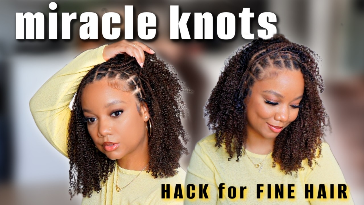 I CHEATED! | Miracle Knots on Fine Natural 4B/4C Hair | Low Tension Hack | YWigs