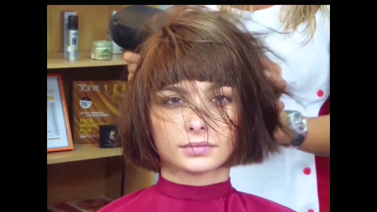 Classicbob Haircut With Sexy Bangs Look How Youtube