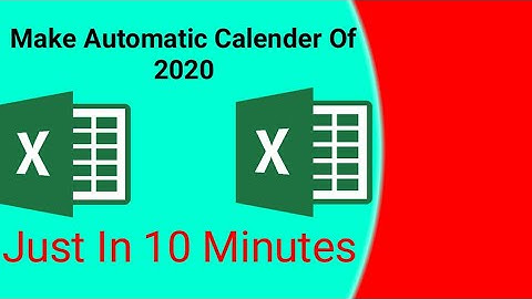 Automatic Calendar In Excel | Prakash S Excel |