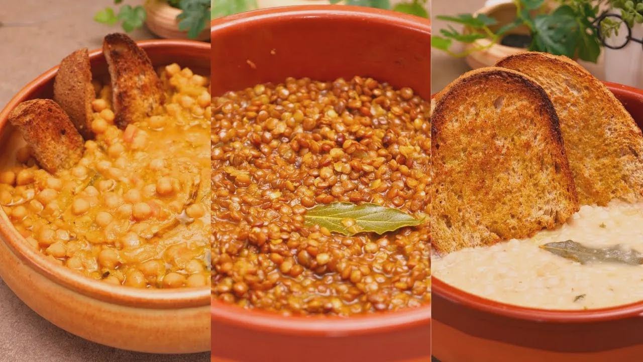 3 sopas de legumbres riquísimas y súper fáciles